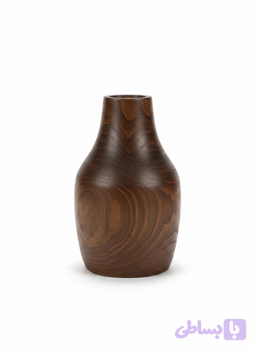 گلدانی چوبی Wooden vase — تصویر 1