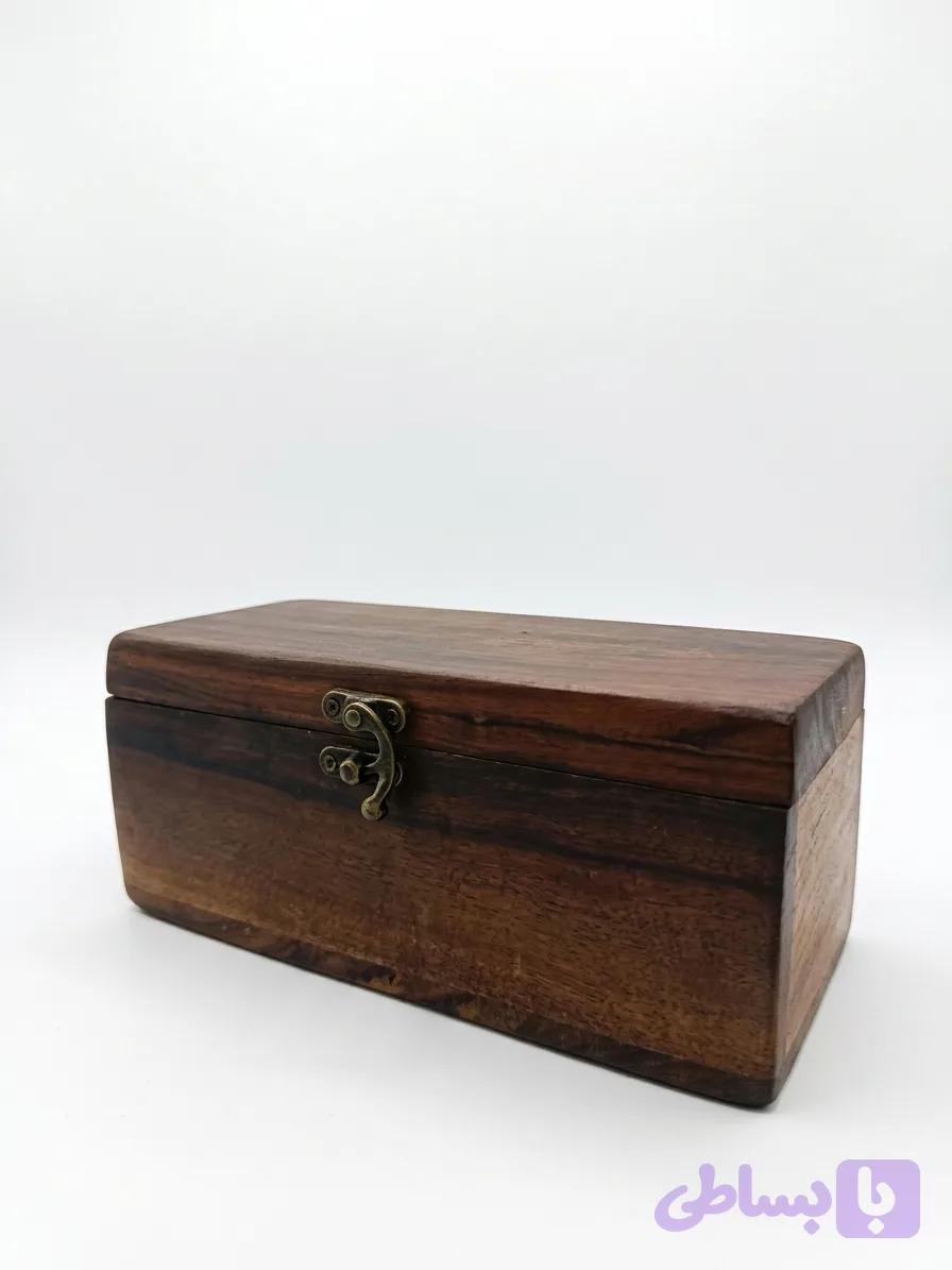 صندوقچه چوبی Wooden chest (کد INQ4X) — تصویر 1