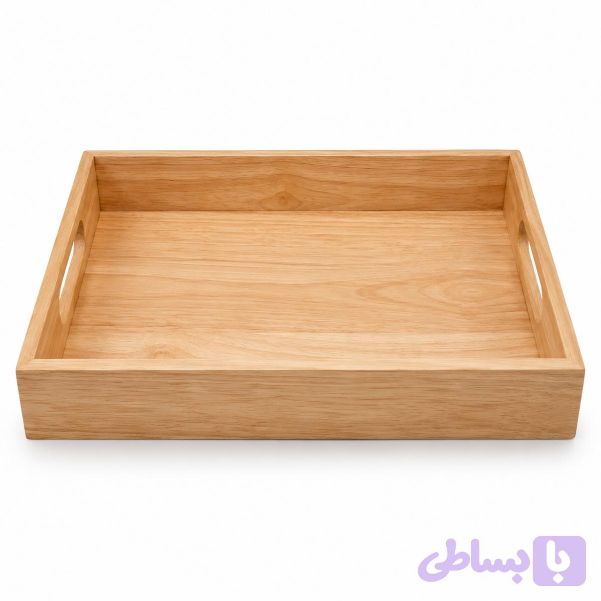 سینی چوبی مربع Square wooden tray — تصویر 1