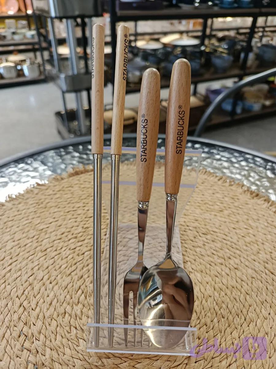 ست قاشق چنگال چاپستیک Chopsticks fork spoon set
