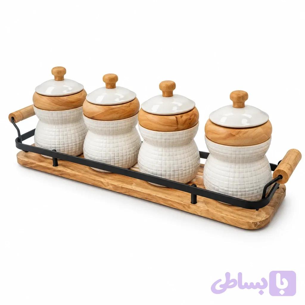 ست جا ادویه ۴ تکه 4-Piece Spice Set — تصویر 1