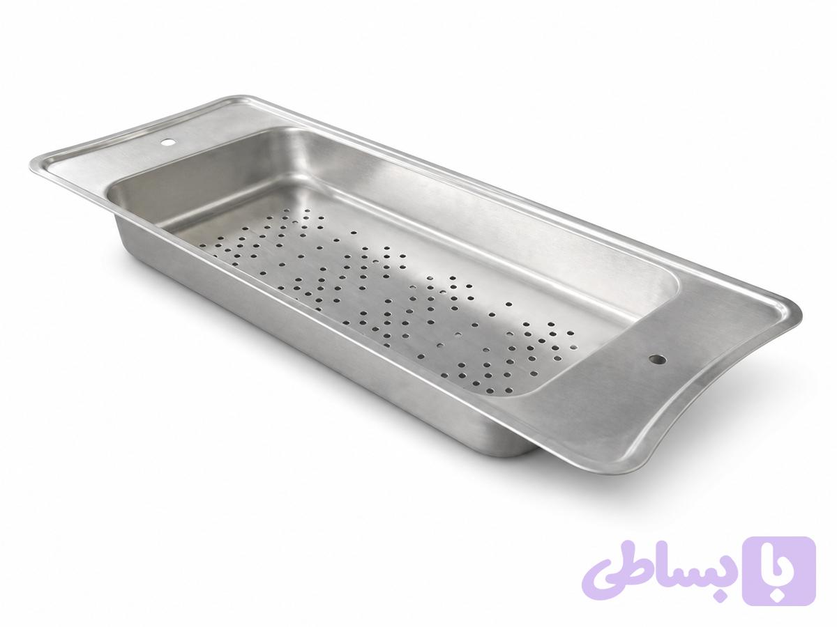 آبکش مستطیل استیل Rectangular steel drainer — تصویر 1