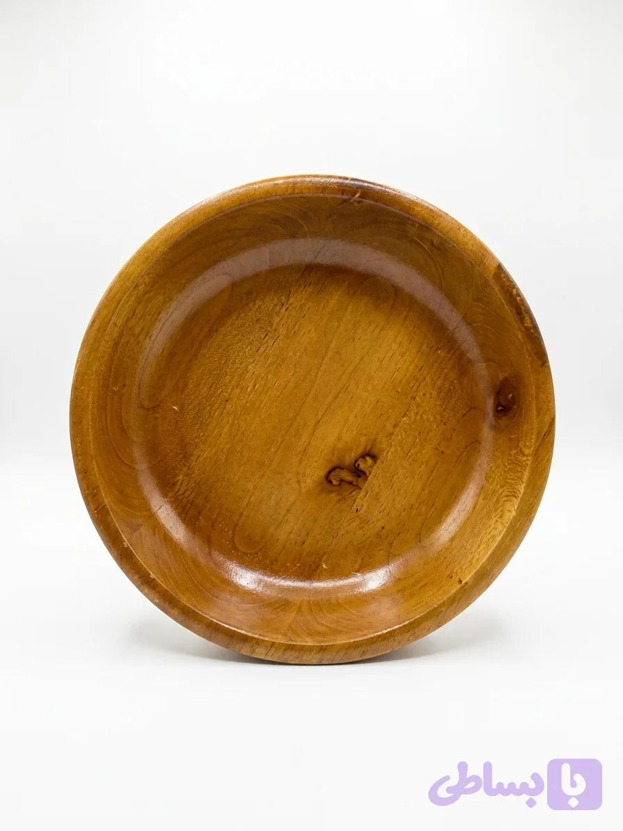 کاسه چوبی Wooden bowl (کد MWQ74) — تصویر 1