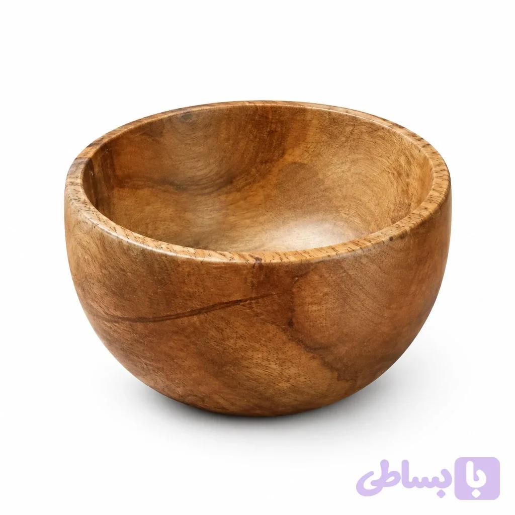 پیاله چوبی Wooden bowl (کد TXR5S) — تصویر 1