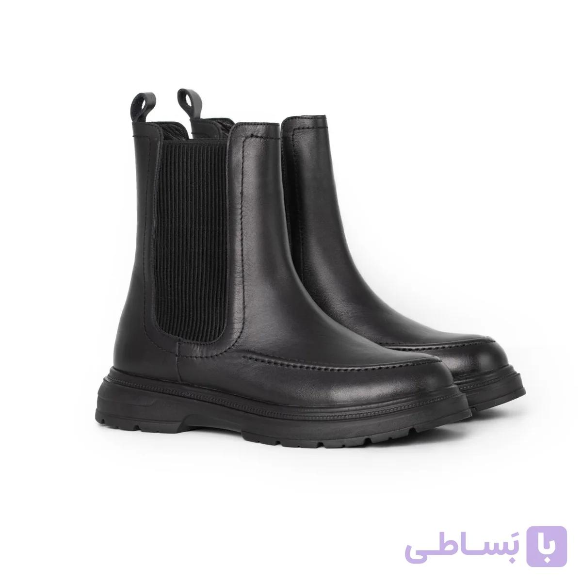 نیم بوت چرمی خانم ها مدل مهرا | MEHRA — تصویر 1