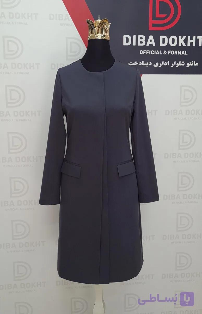 مانتو شلوار اداری مدل یقه گرد لیتسیا — تصویر 1