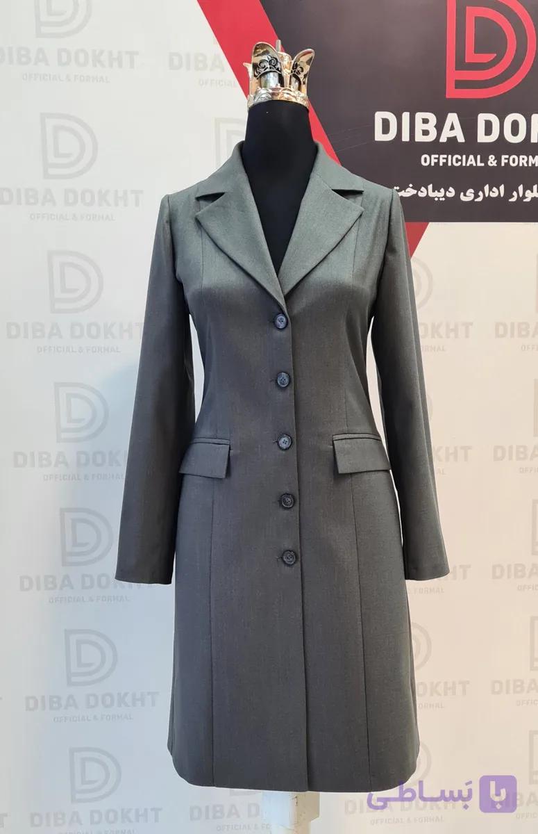 مانتو شلوار اداری مدل یقه انگلیسی- فاستونی — تصویر 1