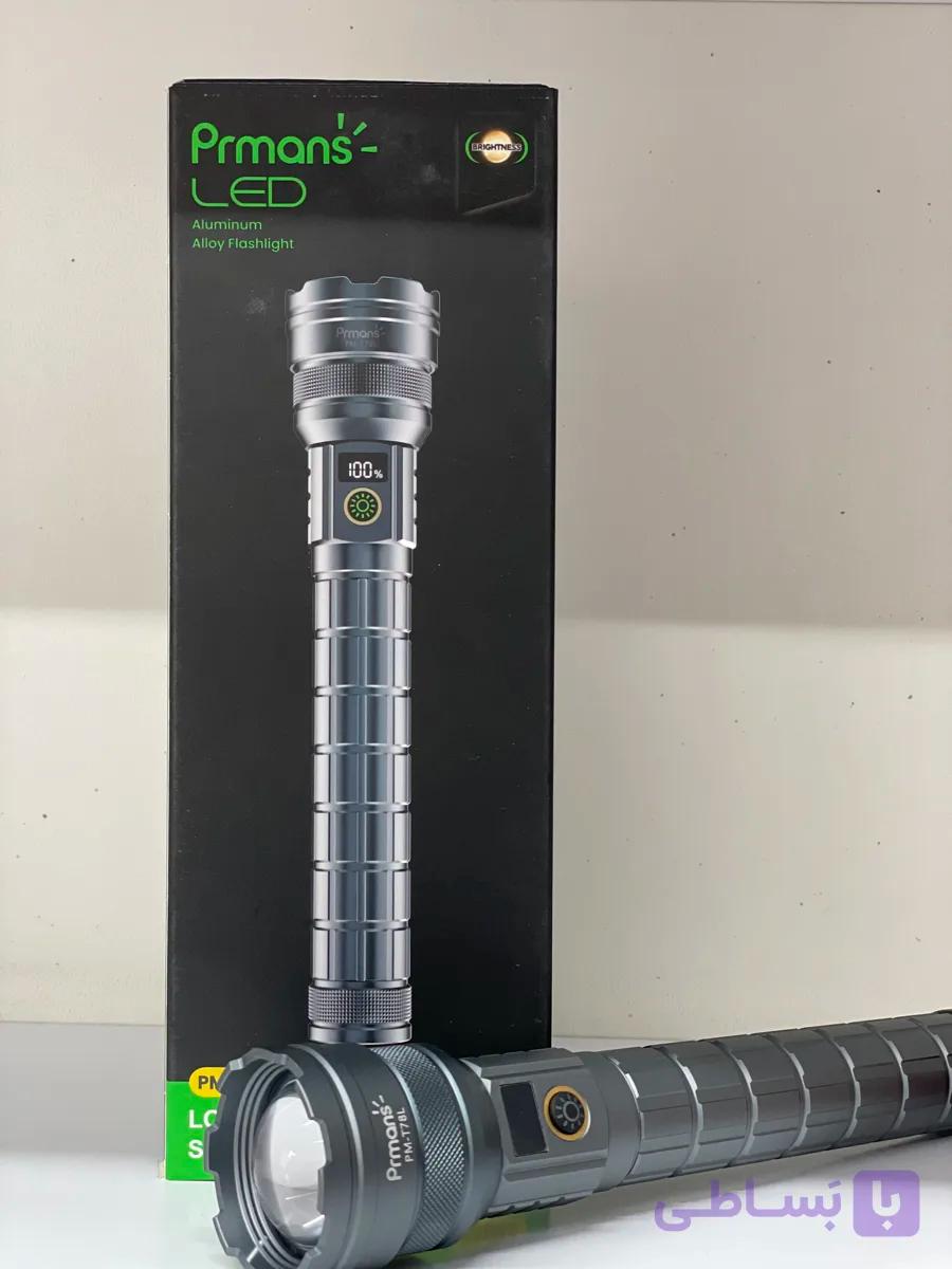 چراغ قوه دستی پرمانس مدل PM-T78L دارای نمایشگر درصد باتری