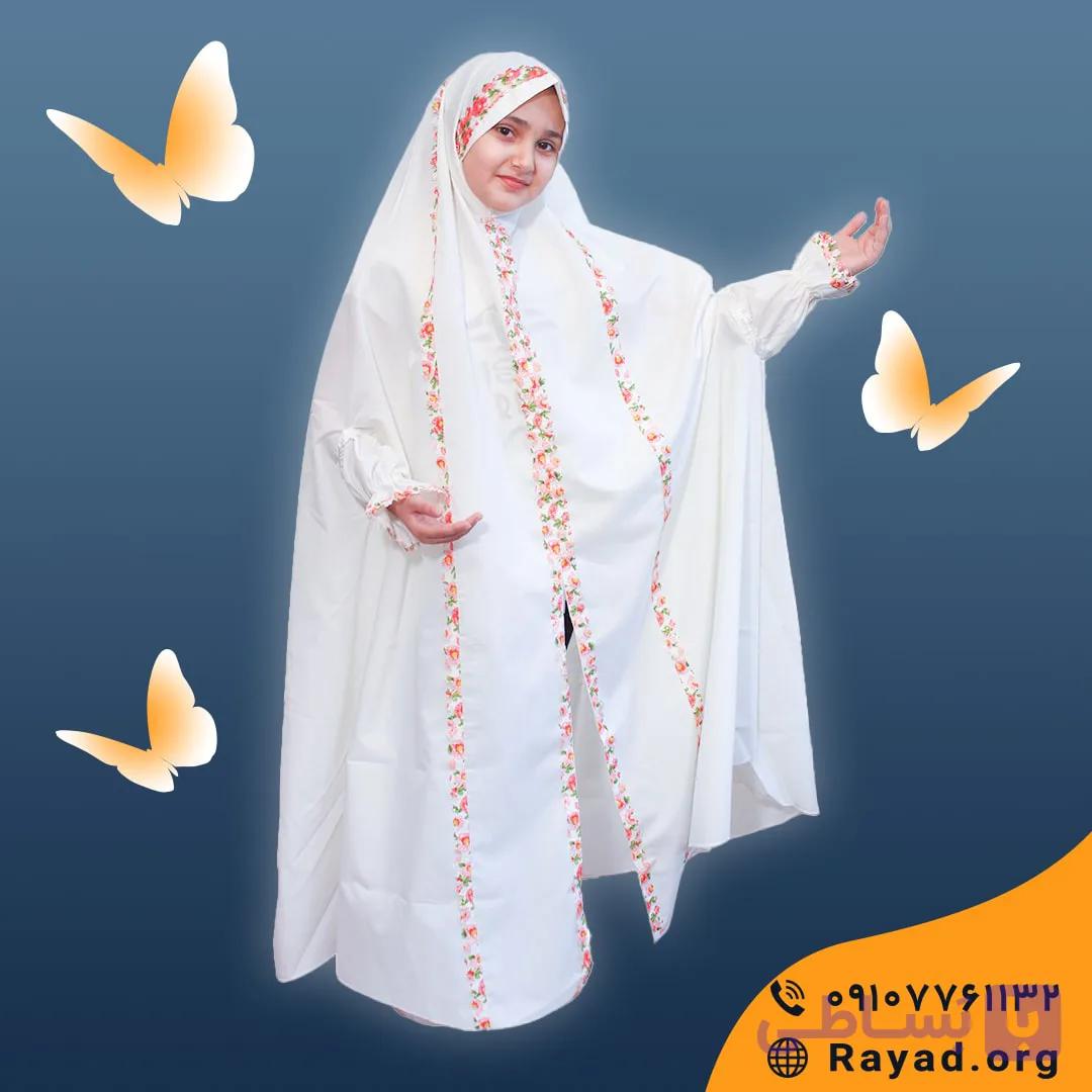 چادر نماز جشن تکلیف بهاره آستین دار — تصویر 1