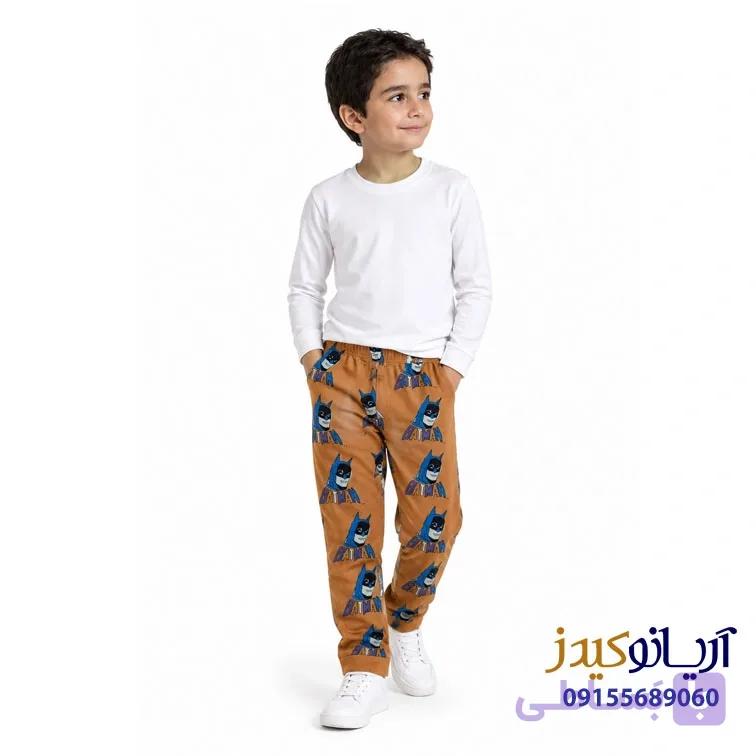 شلوار پسرانه نارنجی بت من برند M&S — تصویر 1