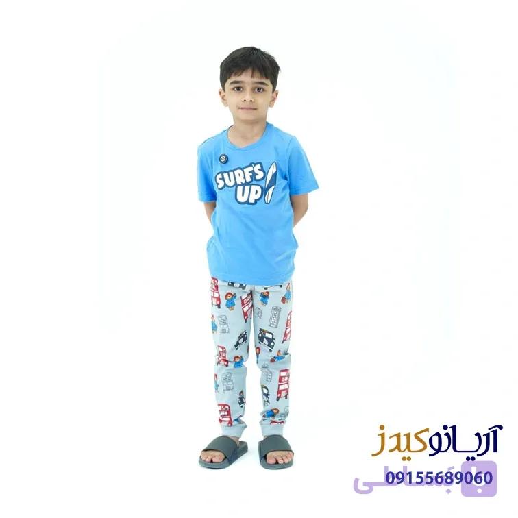 شلوار پسرانه خاکستری طرح ماشین — تصویر 1