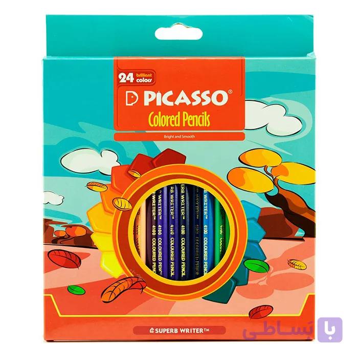 مداد رنگی 24 مقوایی پیکاسو (Picasso ) — تصویر 1