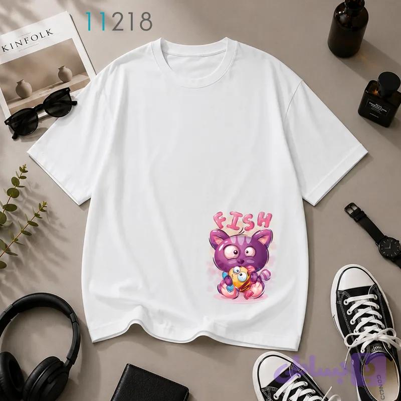 تیشرت باکسی طرح پیشی FISH