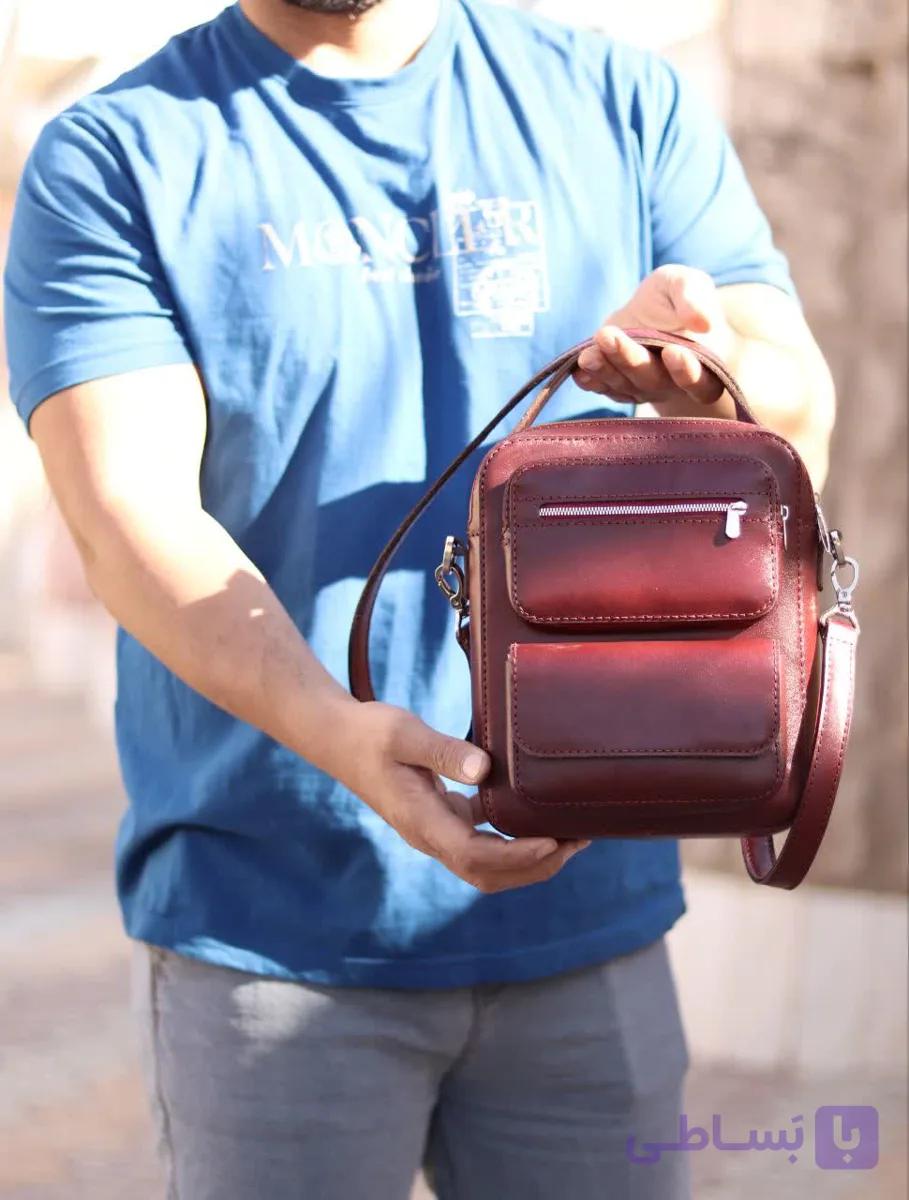 کیف یک طرفه چرم گاوی 6788
