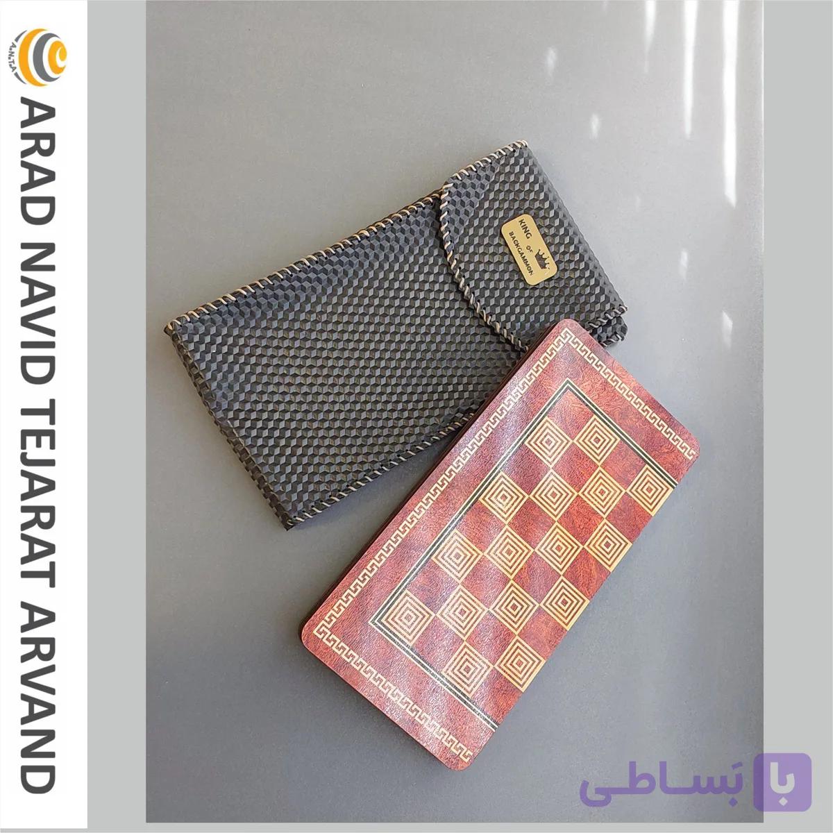 تخته نرد چوب گردو مسافرتی — تصویر 1