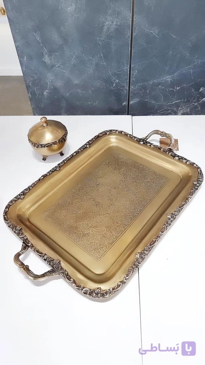 سینی برنجی هندی مپکو از کالکشن گل