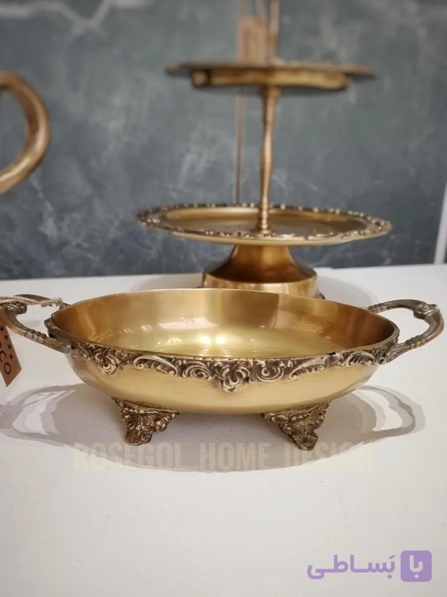 ظرف برنجی مدل شکلات خوری برنجی وارداتی