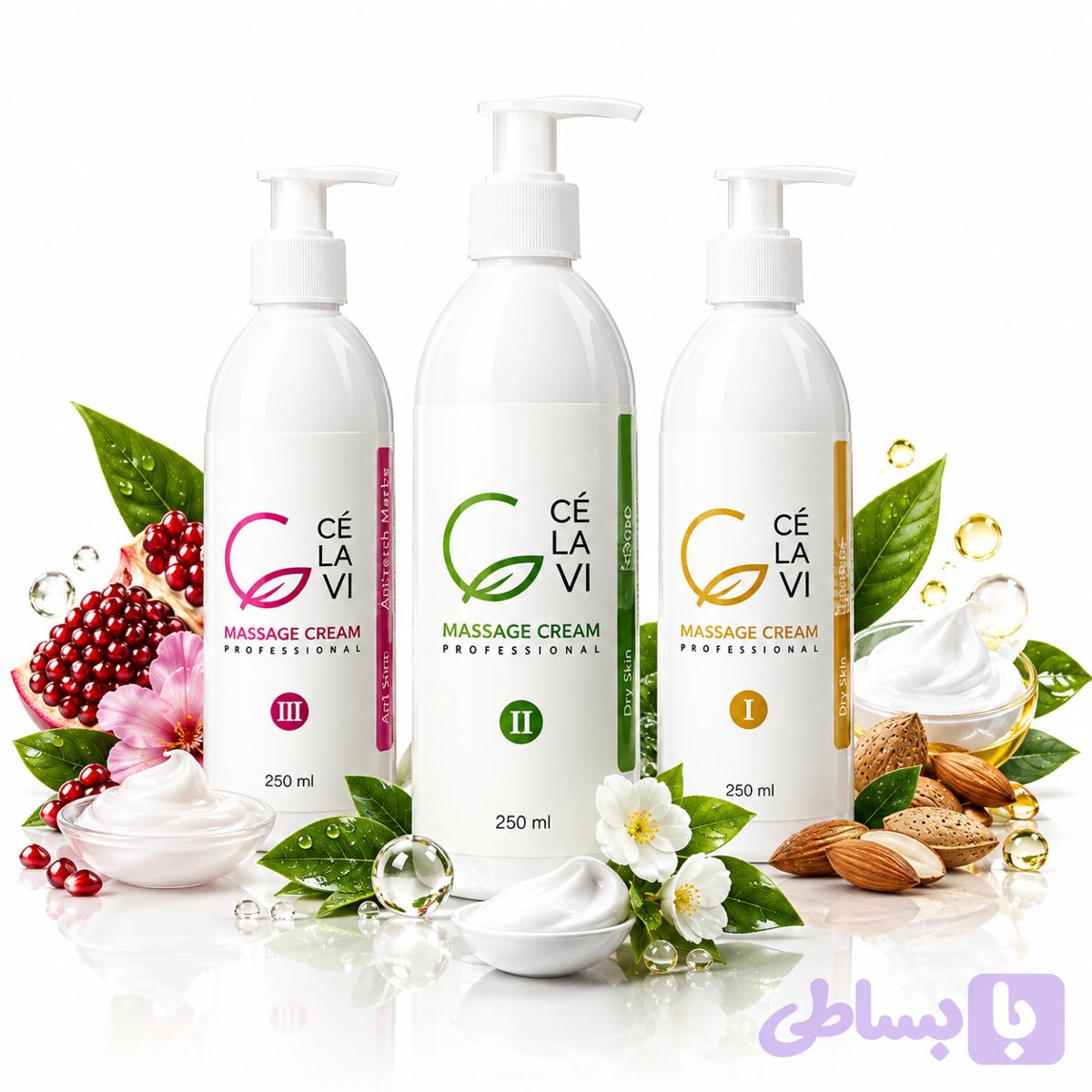 کرم ماساژ سلاوی پک سه عددی (پوست خشک ، پوست چرب و انواع پوست) ۲۵۰ میل