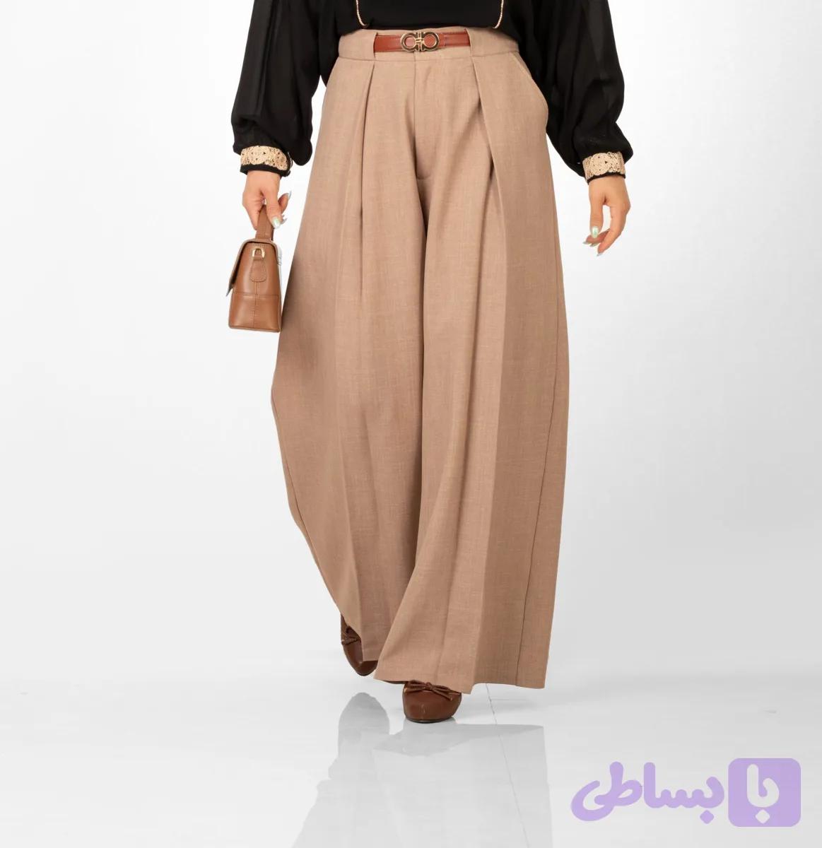 شلوار زنانه کرپ موکا — تصویر 1