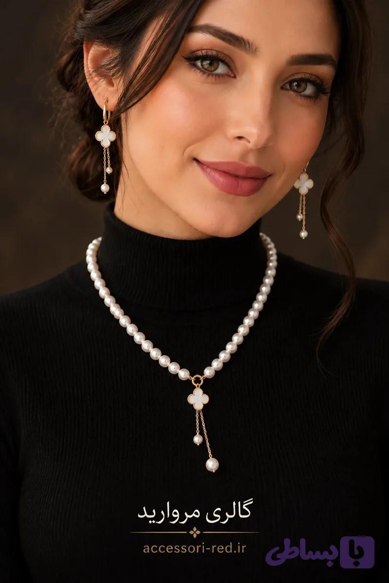 گردنبند مروارید سنگی و ونکلیف