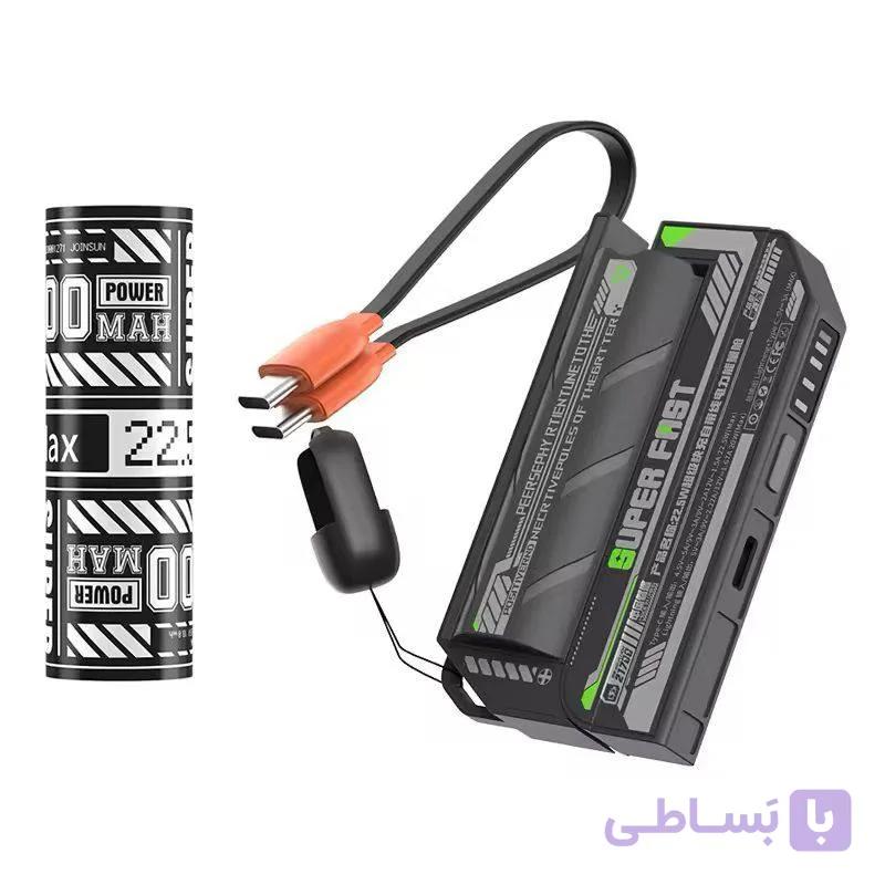 پاوربانک تفنگی فست شارژ با باتری شارژی قابل تعویض 5000 میلی آمپر 22.5 وات مدل WP126