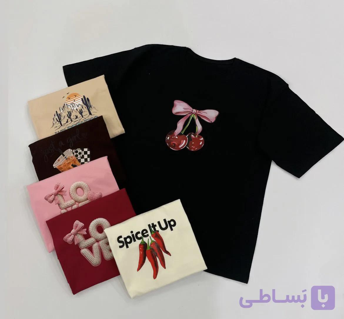 تیشرت قواره دار رنگارنگ — تصویر 1