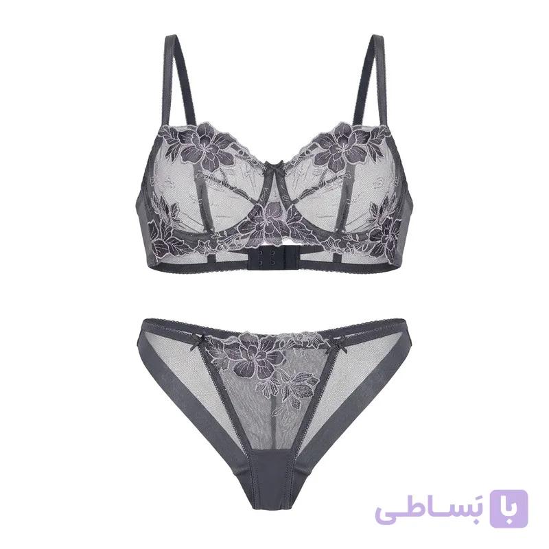 ست شورت و سوتین توری بارون کاپ B و C کد 012 — تصویر 1
