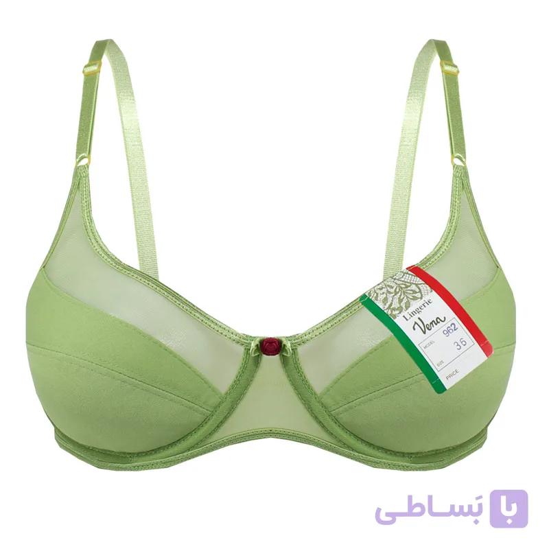 سوتین ونا تایلندی اصلی کد 962 رنگ سبز زیتونی — تصویر 1