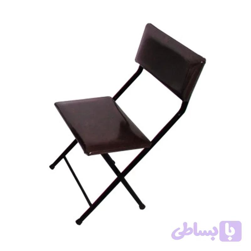 صندلی تاشو چرم و فوم فلزی