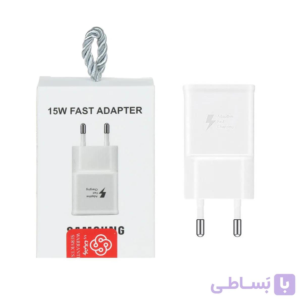 شارژر دیواری فست شارژ تک پورت سامسونگ Samsung مدل EP TA۲۰۰ توان ۱۵W رنگ سفید درجه یک گارانتی پارتیان پایا