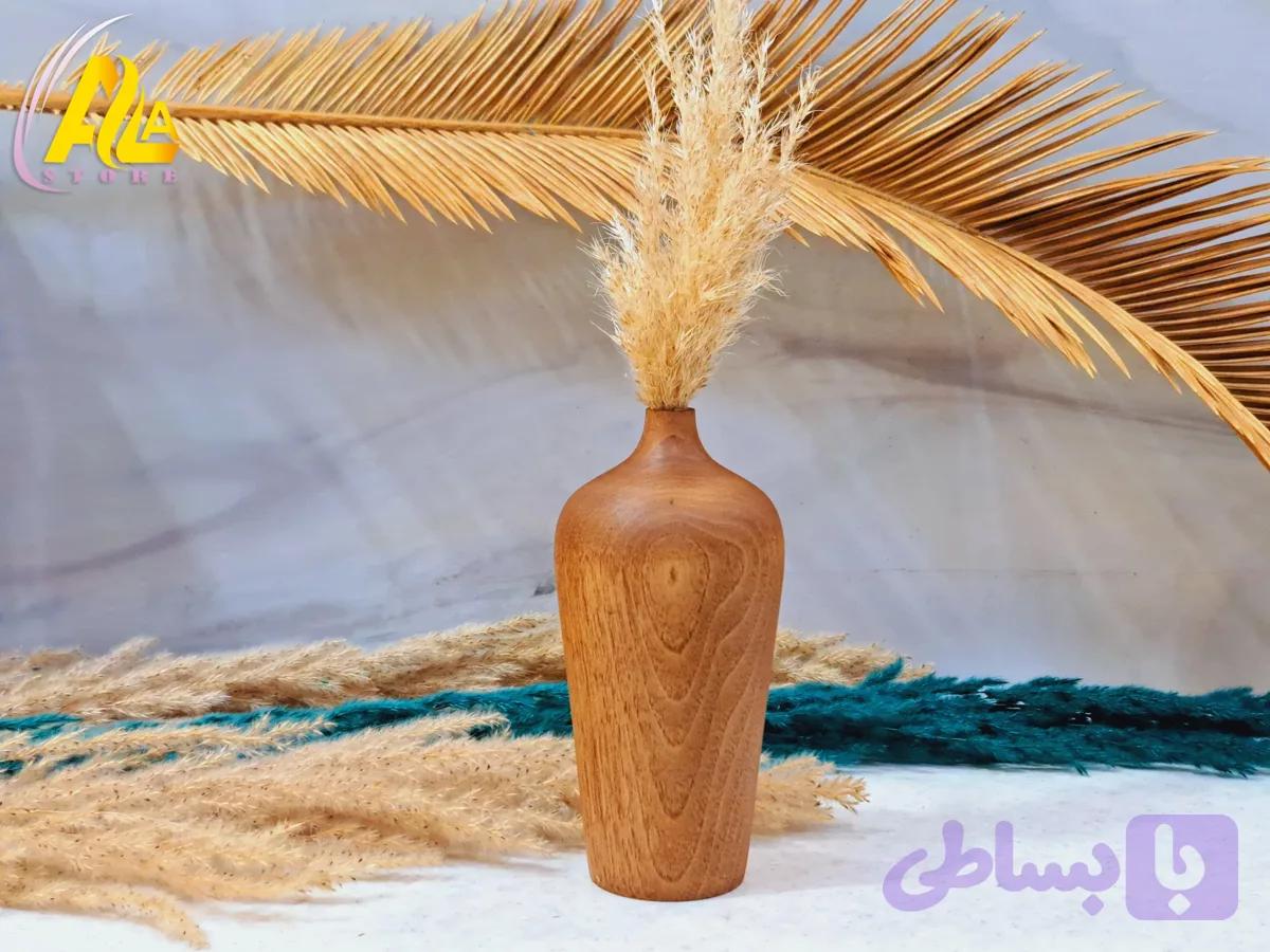 گلدان چوب گردو ارتفاع 14cm — تصویر 1