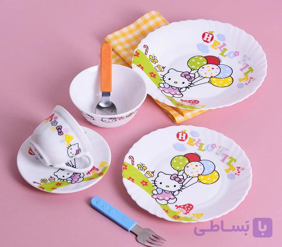 سرویس غذاخوری 5 پارچه کودک پارس اوپال طرح خرس