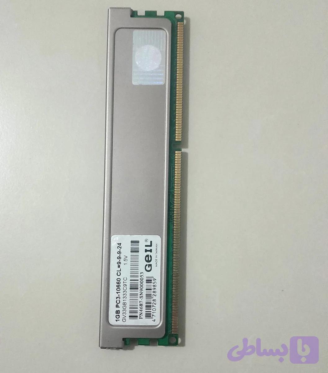 رم کامپیوتر گیگ GeIL DDR3 ظرفیت 1 گیگابایت هیتسینک دار — تصویر 1