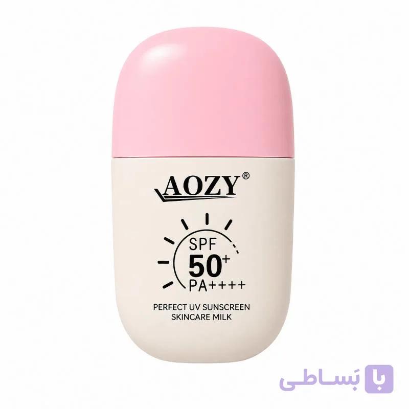 ضد آفتاب بی رنگ آوزی مدل SKINCARE MILK ضد آب و ضد تعریق، شیر ضد آفتاب و مراقبت از پوست وزن 40 گرم