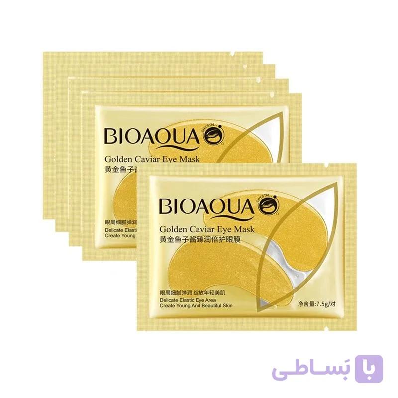 ماسک زیر چشم بیوآکوا مدل کلاژن نرم کننده و آبرسان پوست زیر چشم، درمان چین و چروک و روشن کننده زیر چشم وزن ۷.۵ گرم