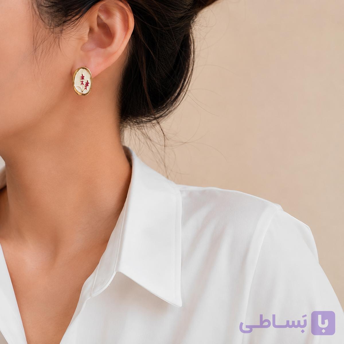 گوشواره فشن زنانه میناکاری