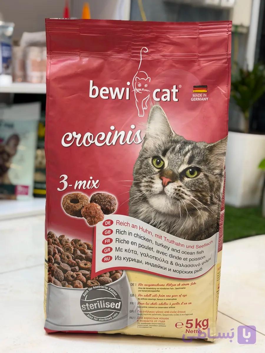 غذا خشک گربه برند bewicat crocinis