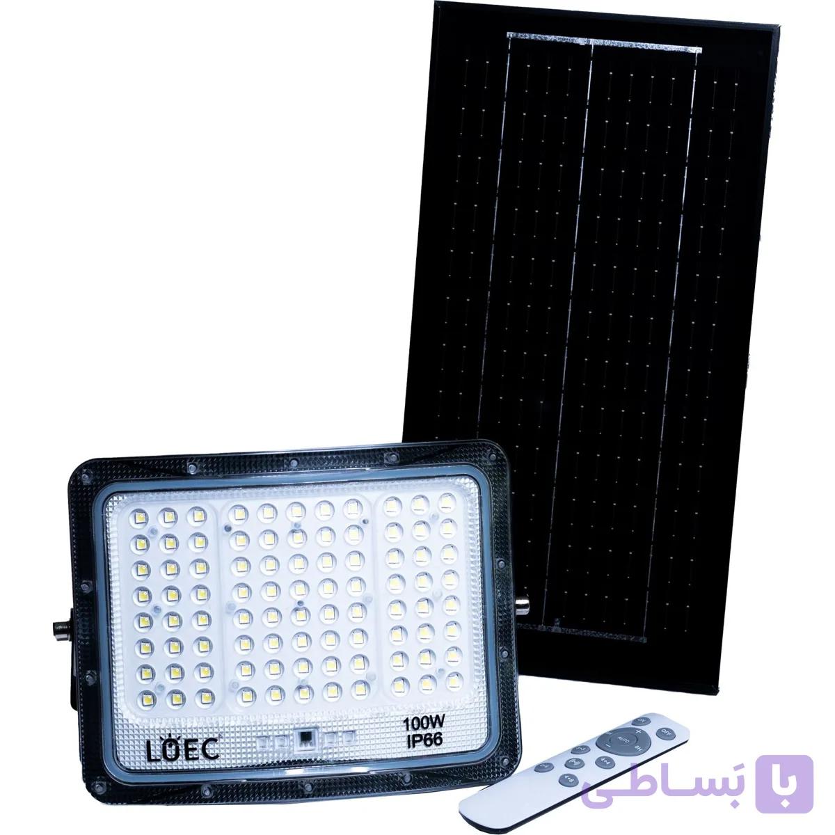 پروژکتور خورشیدی پنل جدا ۱۰۰ وات لوئیس مدل SL-50201 — تصویر 1