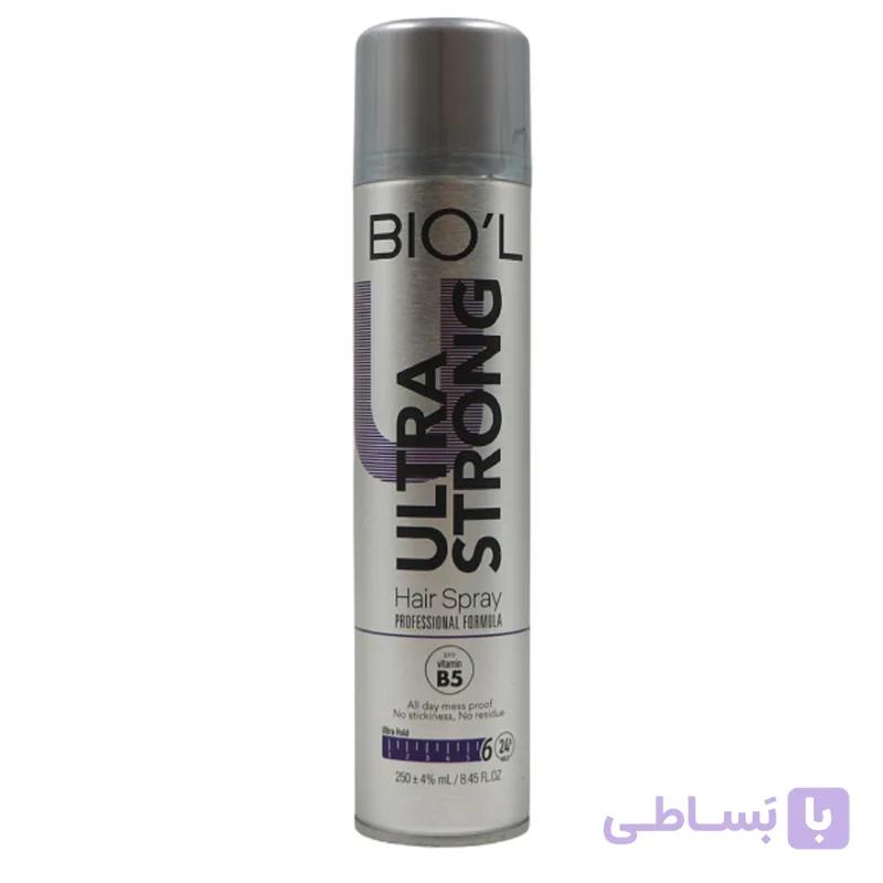 اسپره حالت دهنده تافت مو بیول مدل Ultra strong حجم ۵۰۰میل