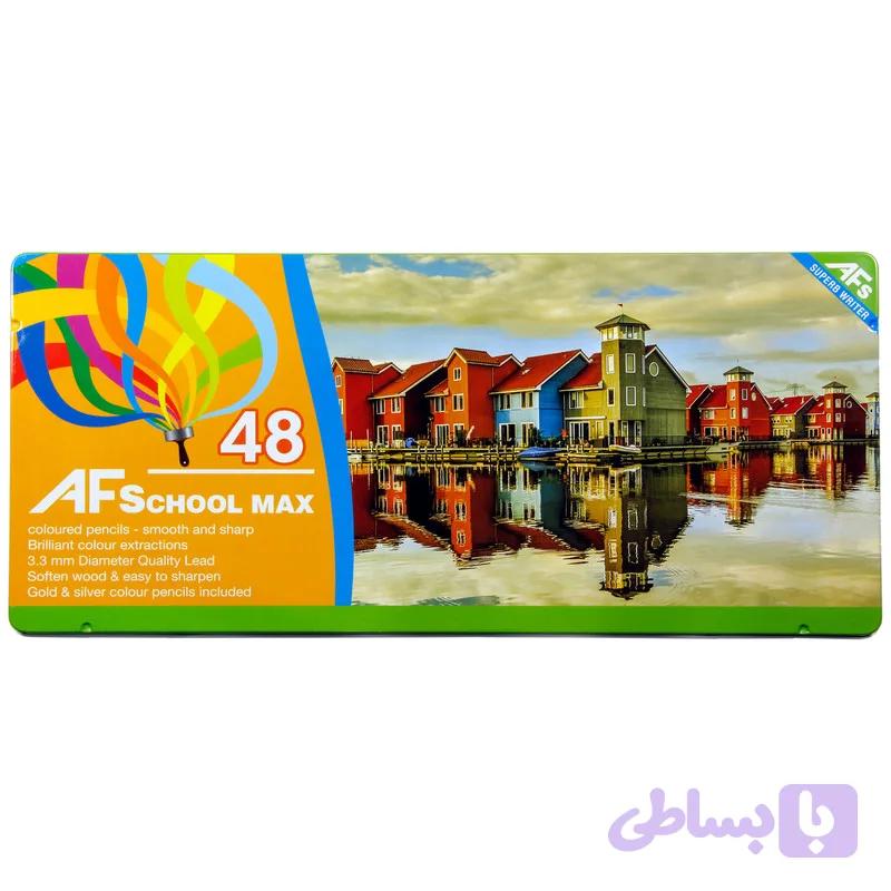 مداد رنگی 48 رنگ اسکول مکس طرح انعکاس در آب
