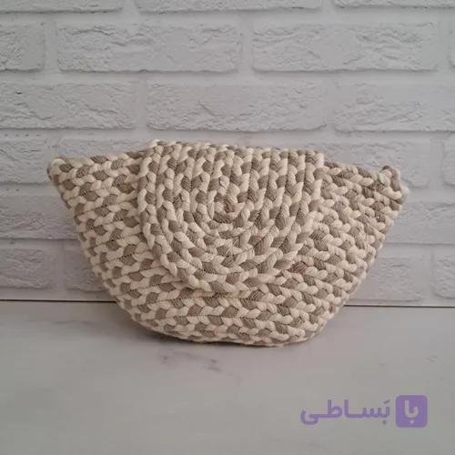 کیف دوشی طرح دار قیطان دوزی کد 140 — تصویر 1