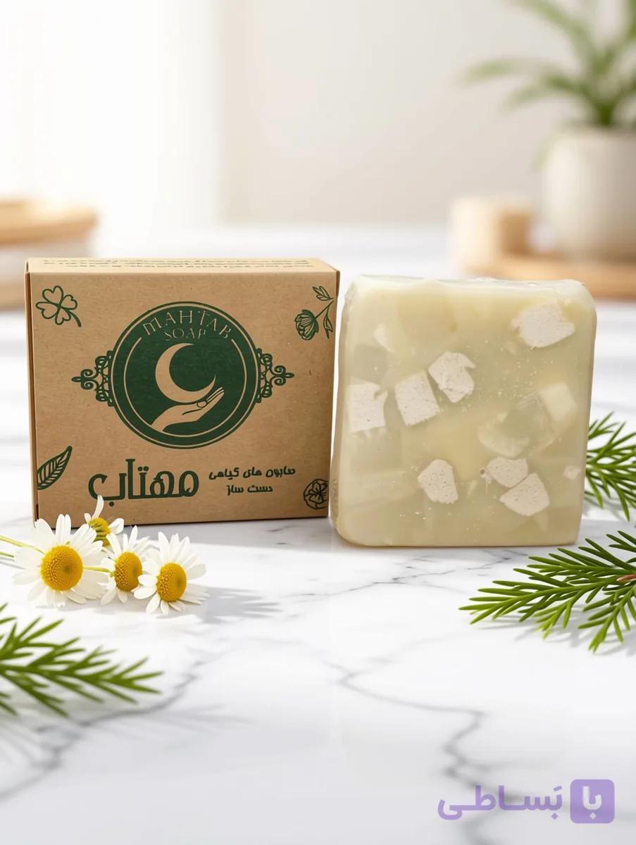 صابون گیاهی دست ساز سدر و بابونه مناسب مو  100گرم | ضد ریزش و تقویت‌کننده مهتاب