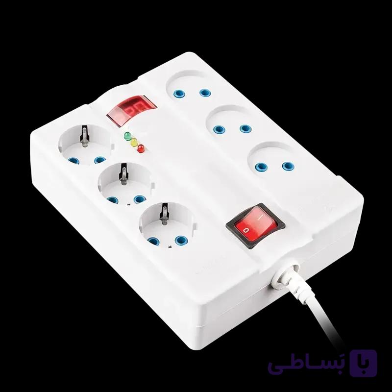 محافظ 6 خانه کامپیوتر آنالوگ با کابل 5 متری کد 2160