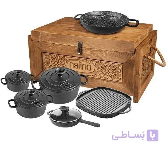 سرویس چدنی نالینو 10 پارچه مدل بونا Bona با جعبه چوبی