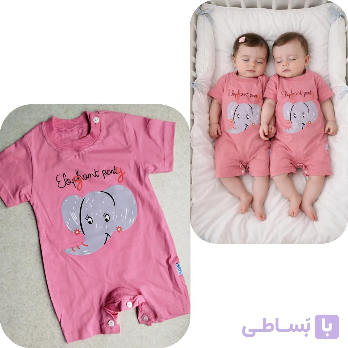 سرهمی نوزادی پنبه خالص بسیار لطیف دکمه خور