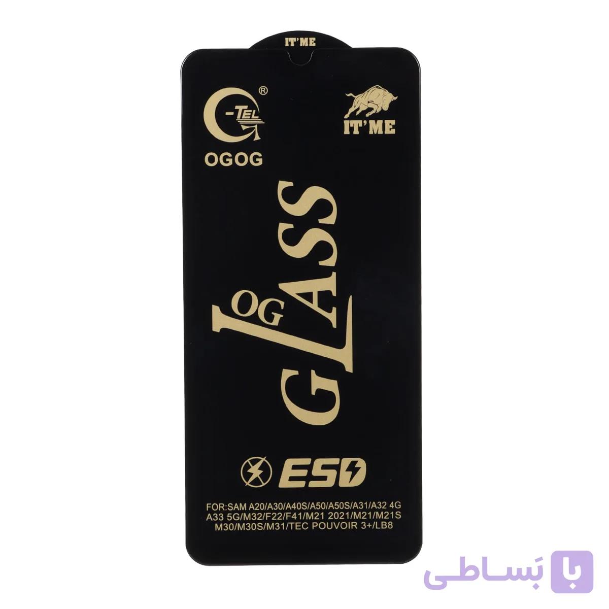 محافظ صفحه نمایش شیشه ای درجه یک Full Cover OG - ESD GTel مدل Samsung Galaxy A31 / A32 4G / A33 5G / A22 4G / F22 4G / M22 / M32 4G
