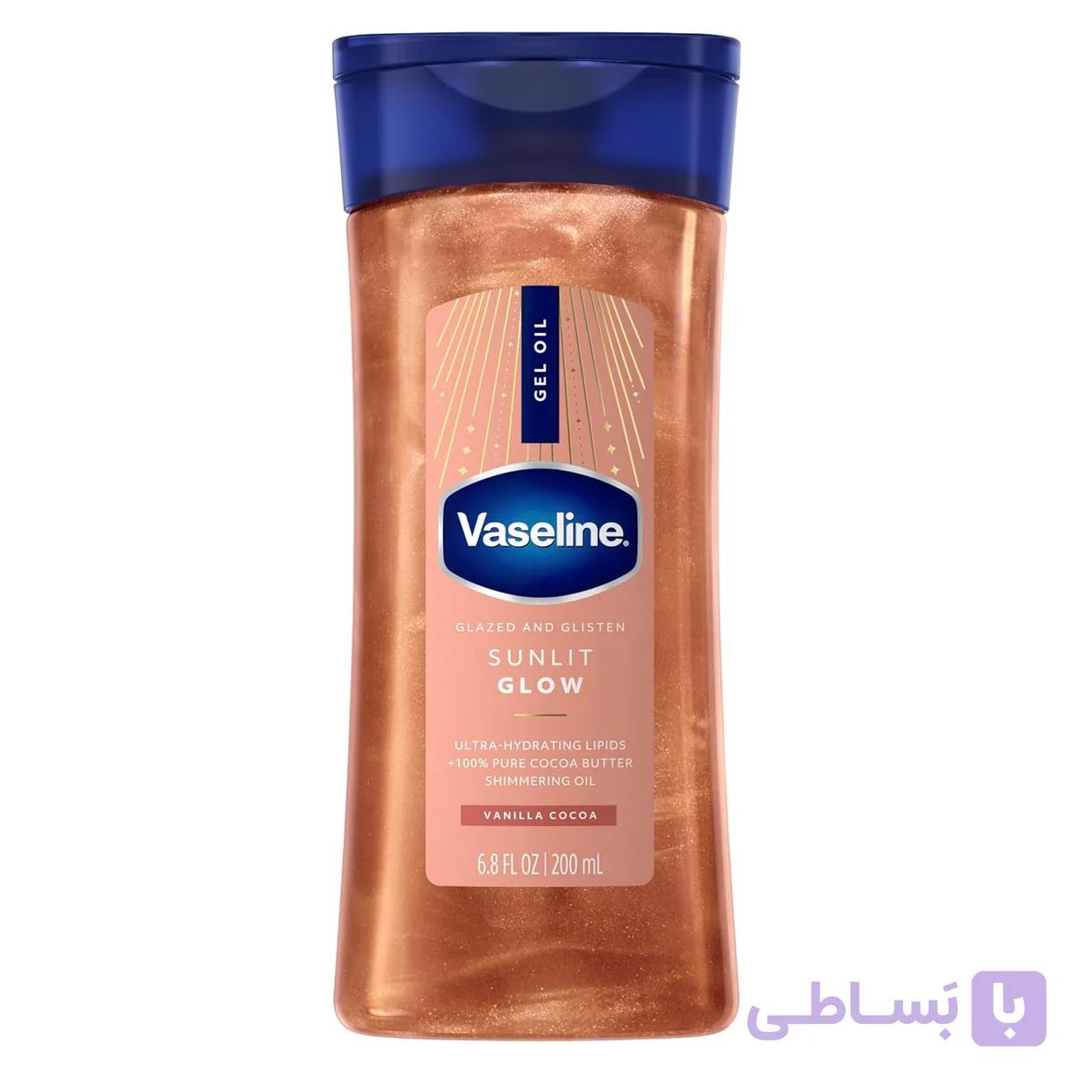 روغن بدن ژله ای شاین دار sunlit glow رنگ طلایی برنزی براق حجم 200 میل