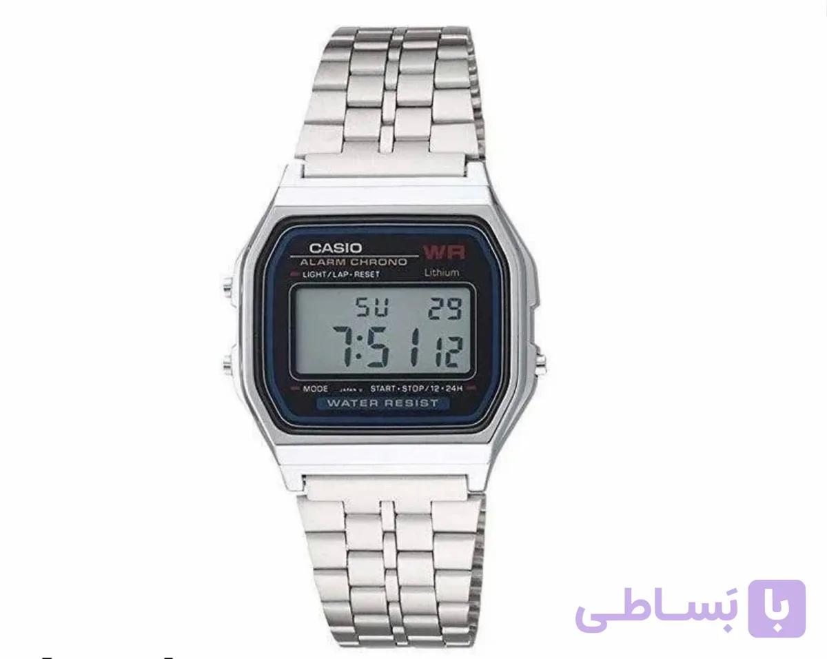 ساعت مچی دیجیتال کاسیو Casio A159WA-N1DF | بند استیل نقره‌ای، طراحی کلاسیک و نوستالژیک