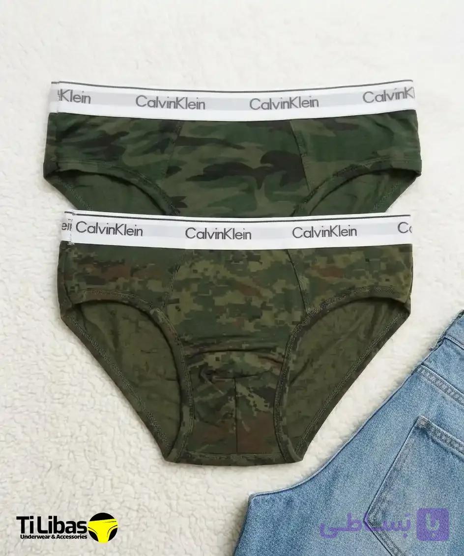 شورت مردانه اسلیپ کش پهن مشکی کلوین کلاین CK — تصویر 1