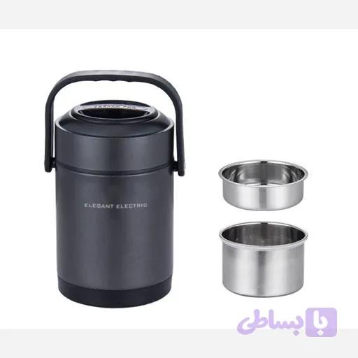 ظرف غذا دو جداره استیل 304 الگانت | درب وکیوم‌دار — تصویر 1